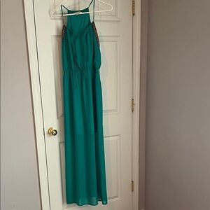 Charming Charlie Teal Maxi Dress